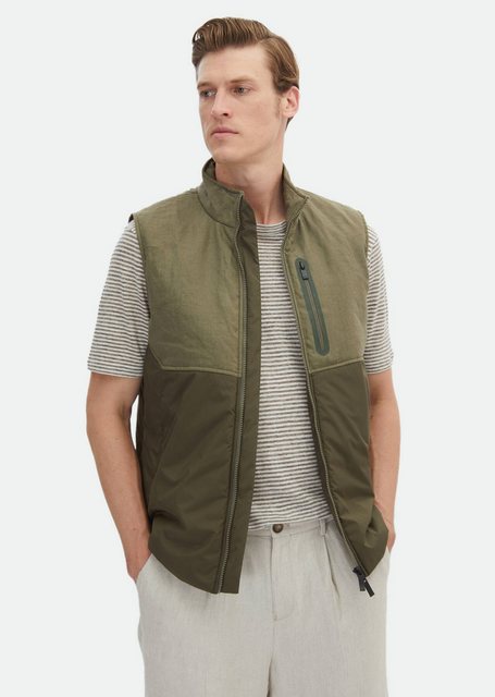 RAMSEY Daunenjacke Khaki 100% Leinen Web Pufferweste günstig online kaufen