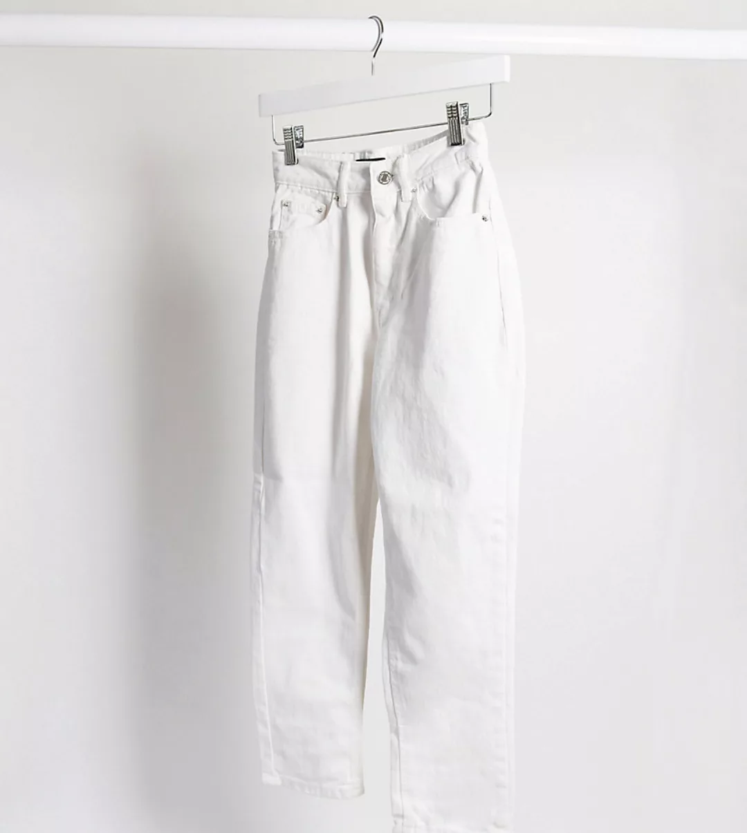 Vero Moda Petite – Weiße Mom-Jeans günstig online kaufen