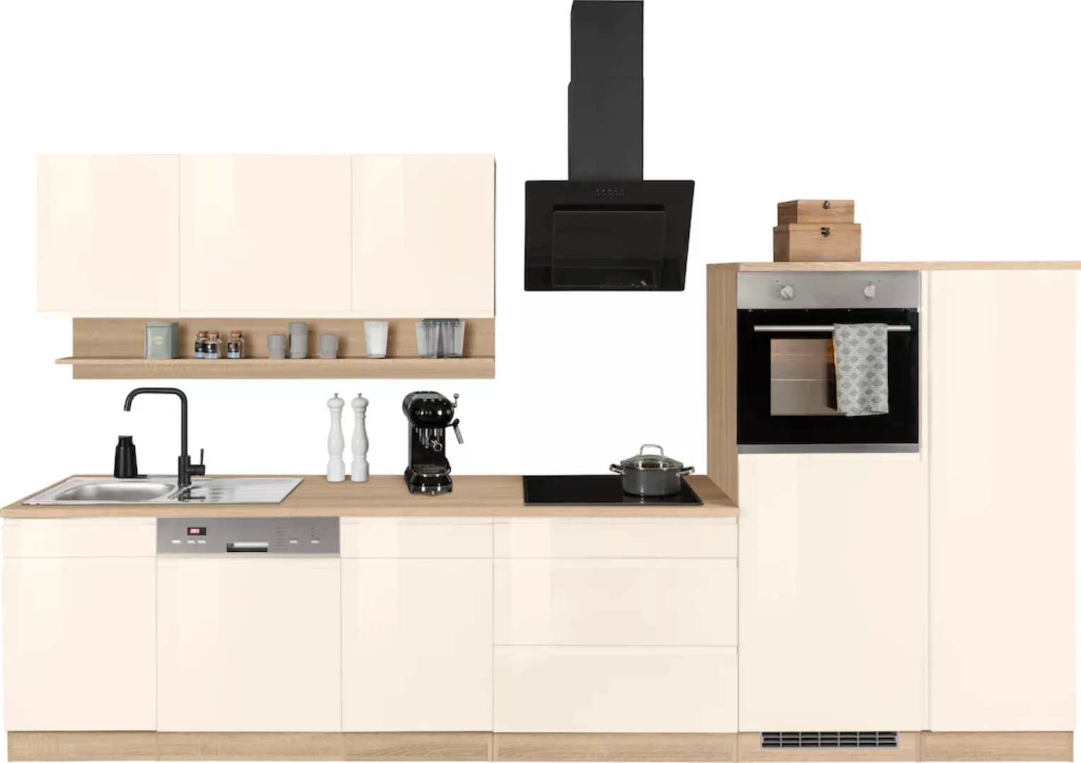 Kochstation Küche »KS-Virginia«, Breite 350 cm, ohne E-Geräte günstig online kaufen