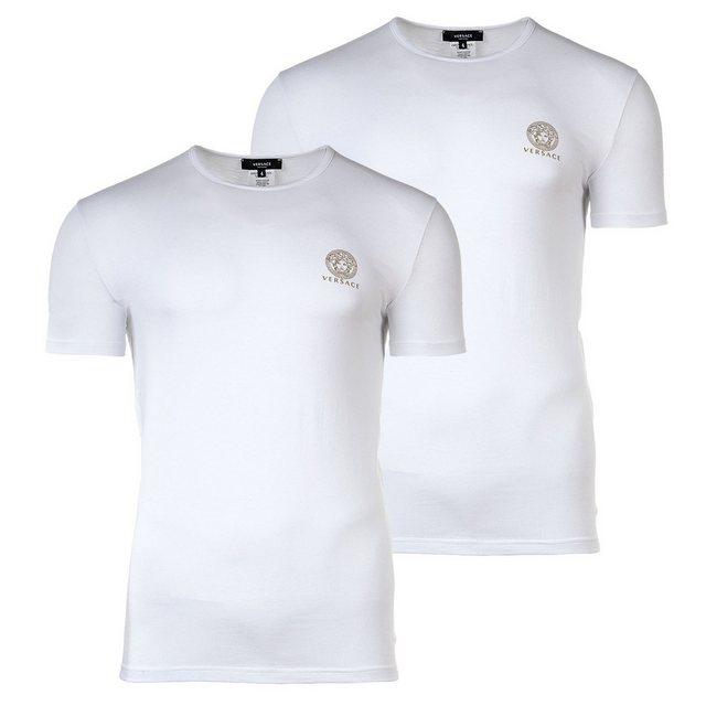 Versace T-Shirt Herren T-Shirt, 2er Pack - Unterhemd, Rundhals, (Packung, 2 günstig online kaufen