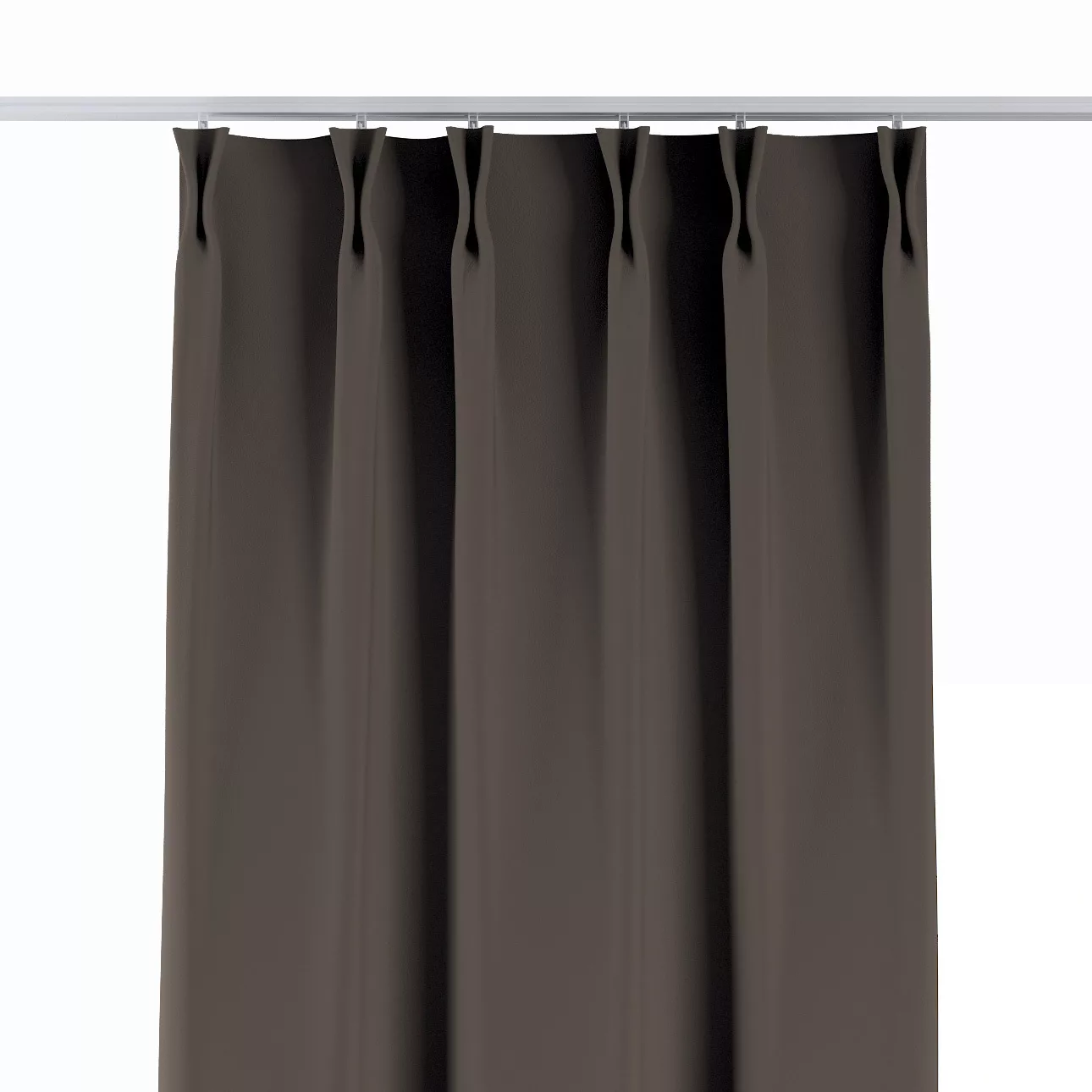 Vorhang mit flämischen 2-er Falten, braun, Blackout 145 cm (269-80) günstig online kaufen