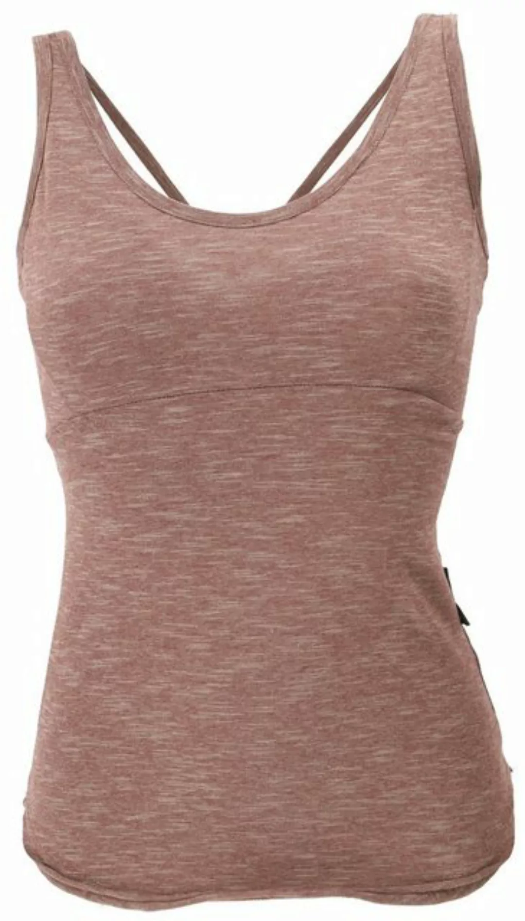 Guru-Shop T-Shirt Yoga-Top aus Bio-Baumwolle - cappuccino Ethno Style, Retr günstig online kaufen