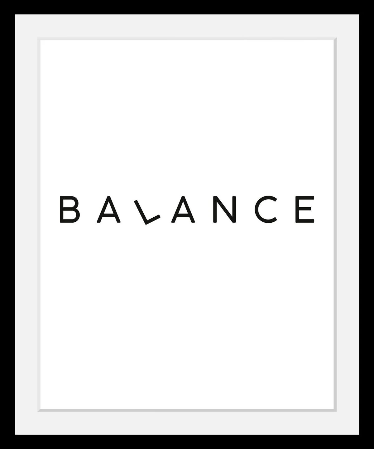 queence Bild "Balance", Schwarz-Weiß-Schriftzug-Motivationsbilder-Humor, HD günstig online kaufen