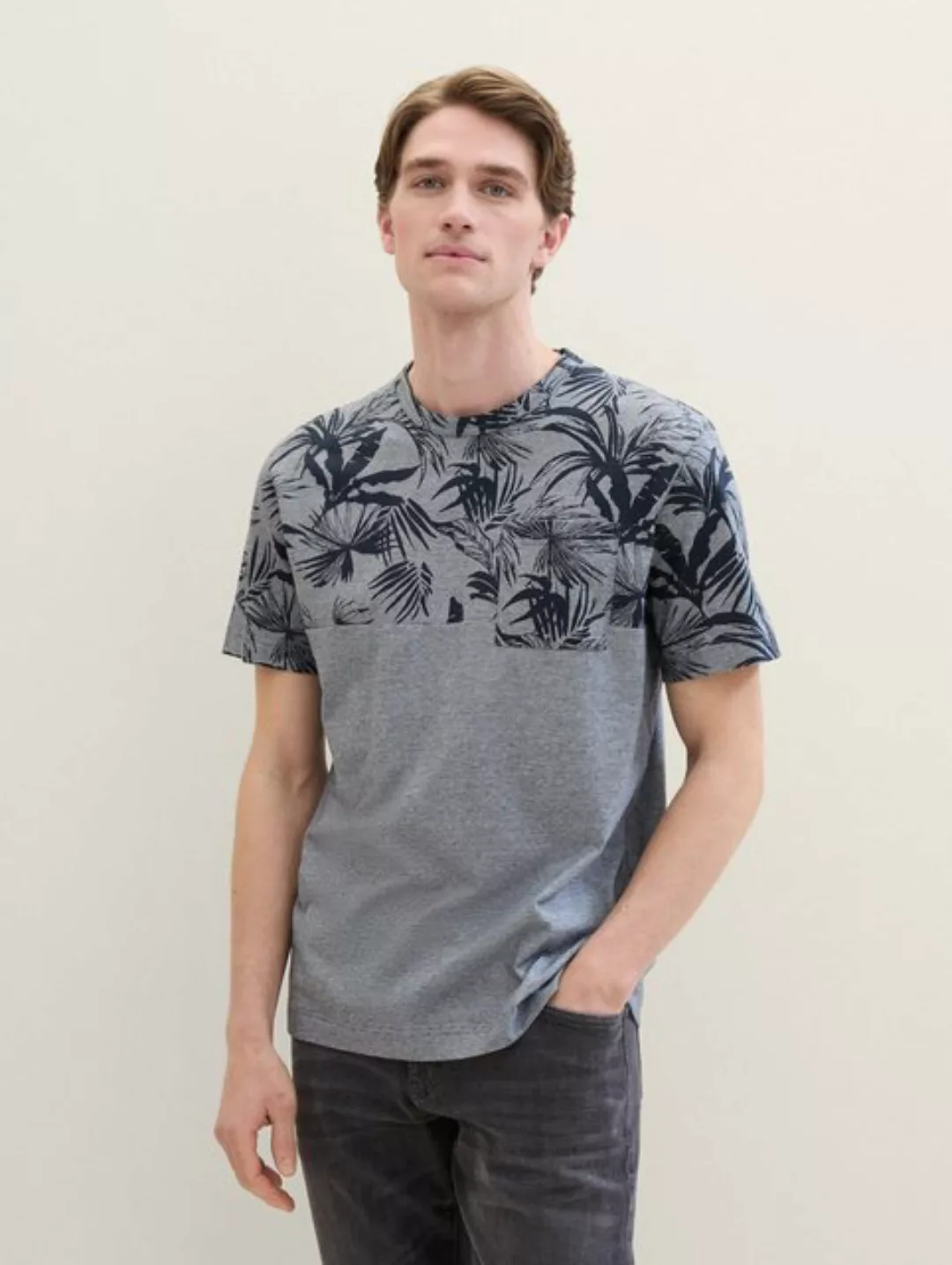 TOM TAILOR T-Shirt Gemustertes T-Shirt günstig online kaufen