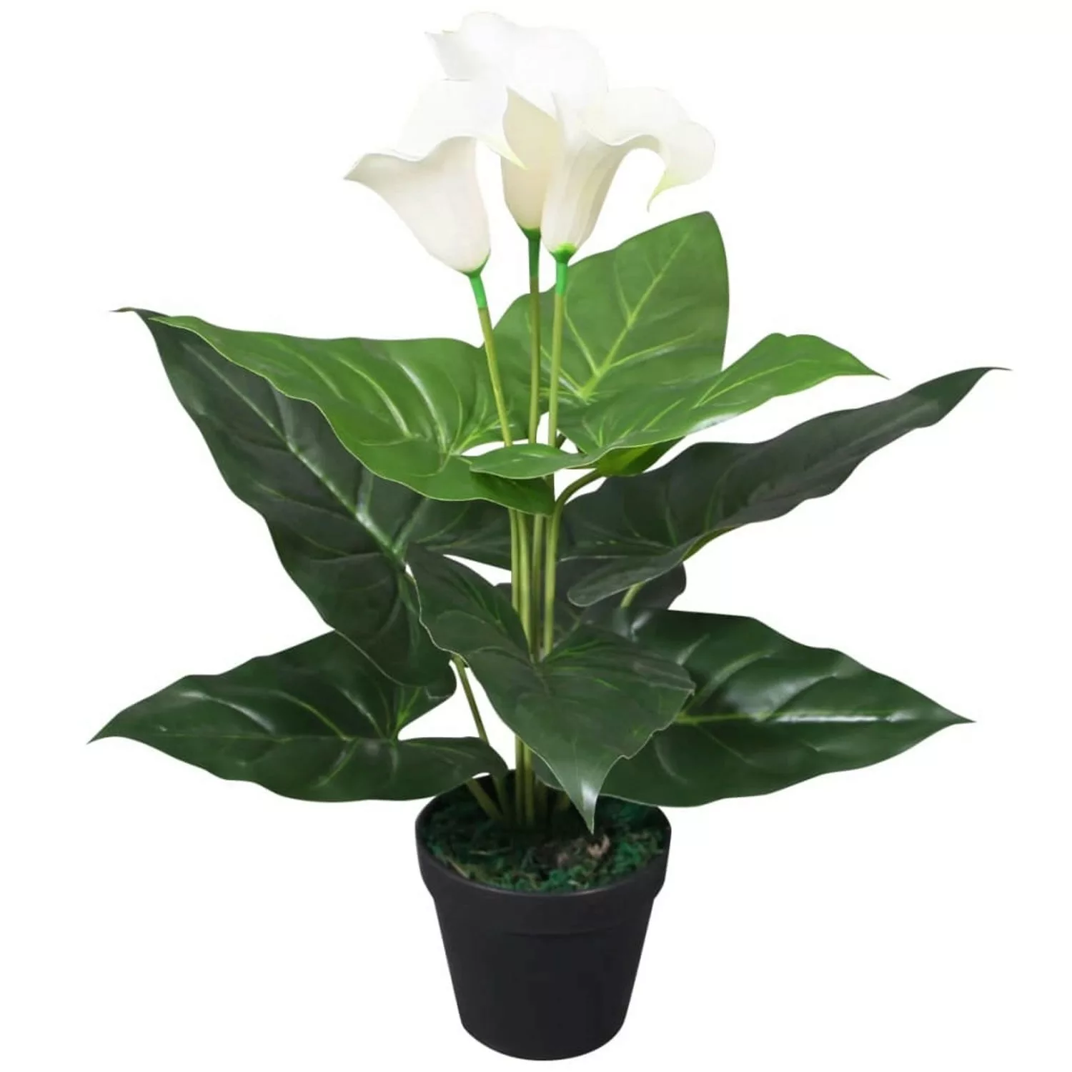 furnicato Künstliche Calla-Lilie mit Topf 45 cm Weiß günstig online kaufen