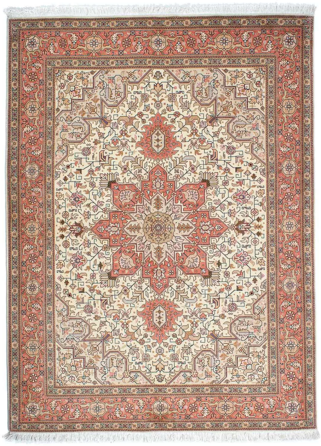 morgenland Wollteppich »Täbriz - 50 Raj Medaillon 206 x 151 cm«, rechteckig günstig online kaufen