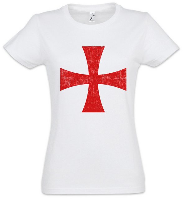 Urban Backwoods Print-Shirt Templar Cross I Damen T-Shirt Rotes Templer Ord günstig online kaufen