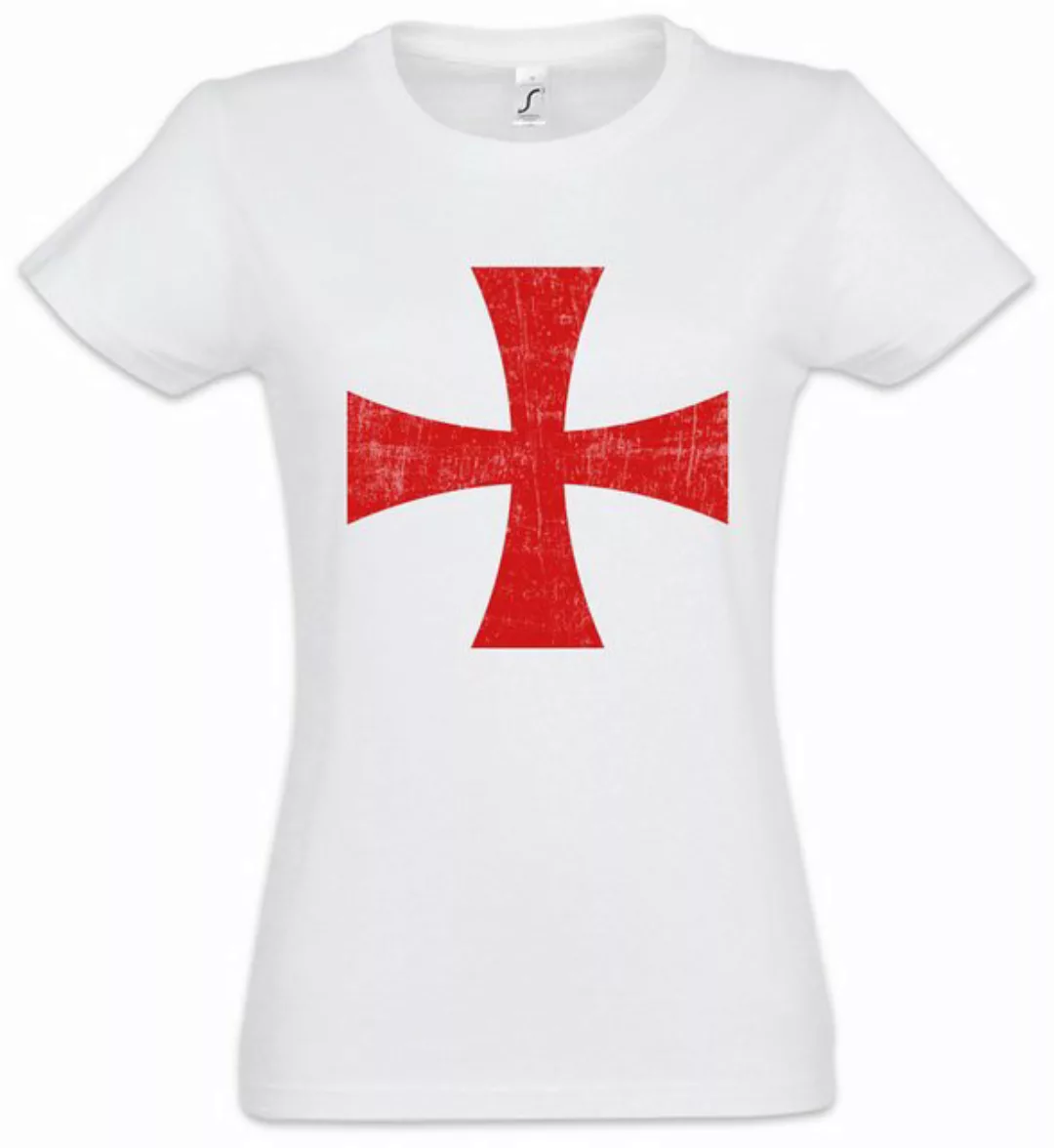 Urban Backwoods Print-Shirt Templar Cross I Damen T-Shirt Rotes Templer Ord günstig online kaufen