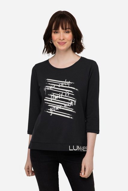 Laurasøn T-Shirt T-Shirt Statement Print Rundhals 3/4-Ärmel günstig online kaufen