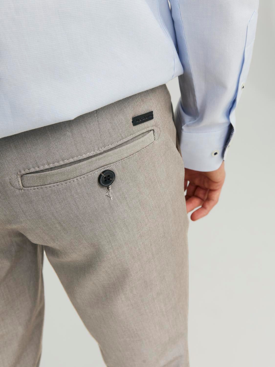 Jack & Jones Herren Chino Hose JPSTMARCO JJCONNOR - Slim Fit Beige Grau günstig online kaufen