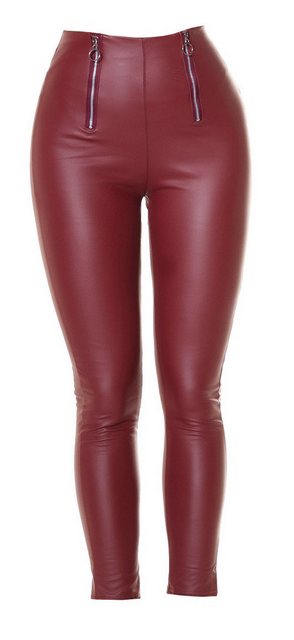 Koucla Highwaist Leggings Damenhose, mit zips - unifarben günstig online kaufen
