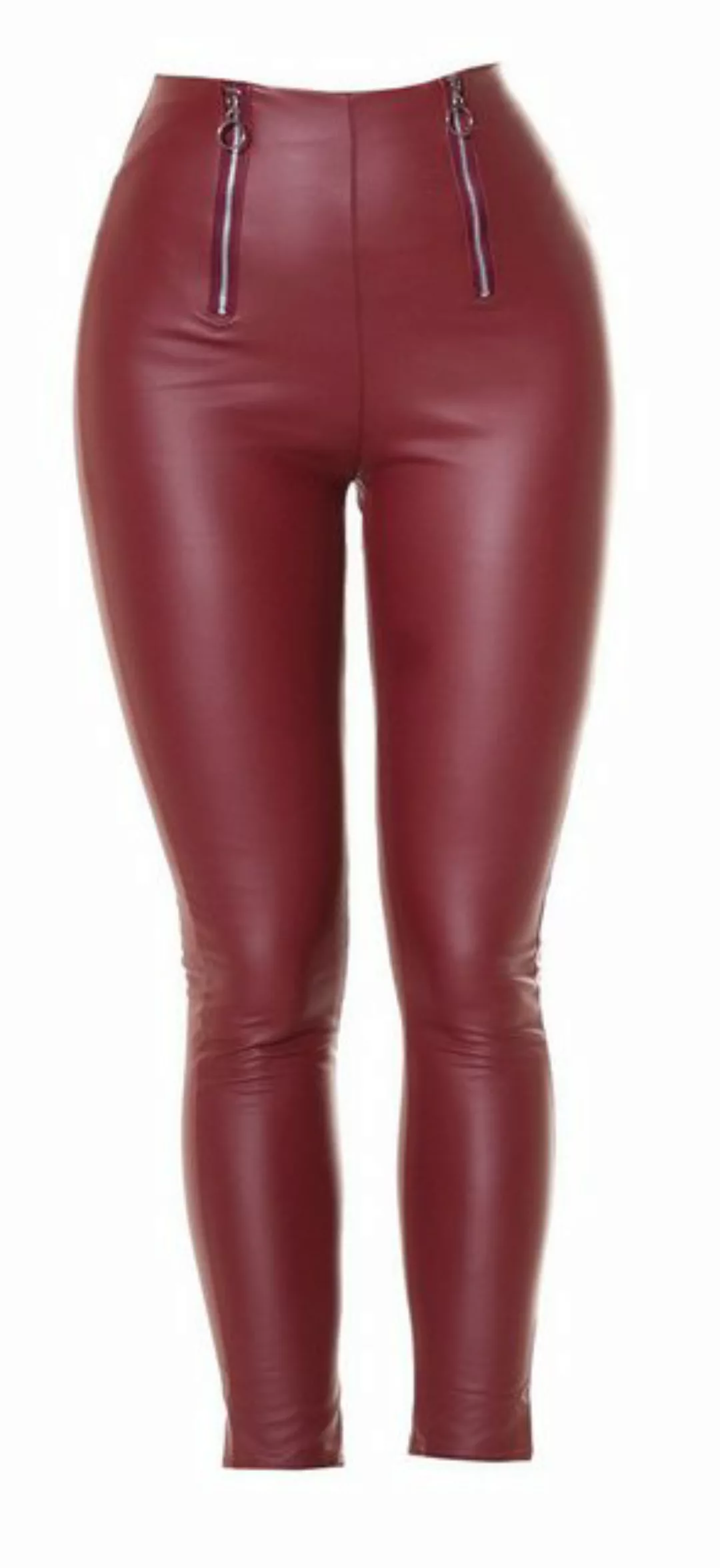 Koucla Highwaist Leggings Damenhose, mit zips - unifarben günstig online kaufen