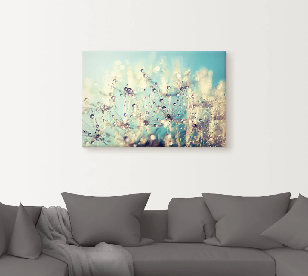 Artland Leinwandbild "Pusteblume benetzt mit Tautropfen", Blumen, (1 St.), günstig online kaufen