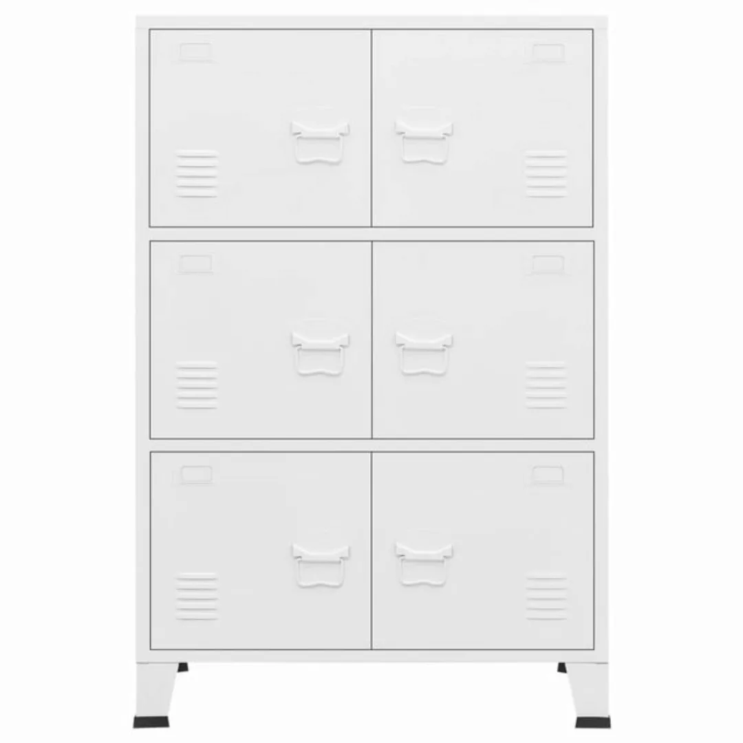 vidaXL Aktenschrank Aktenschrank Industrie-Stil Weiß 75x40x115 cm Metall günstig online kaufen