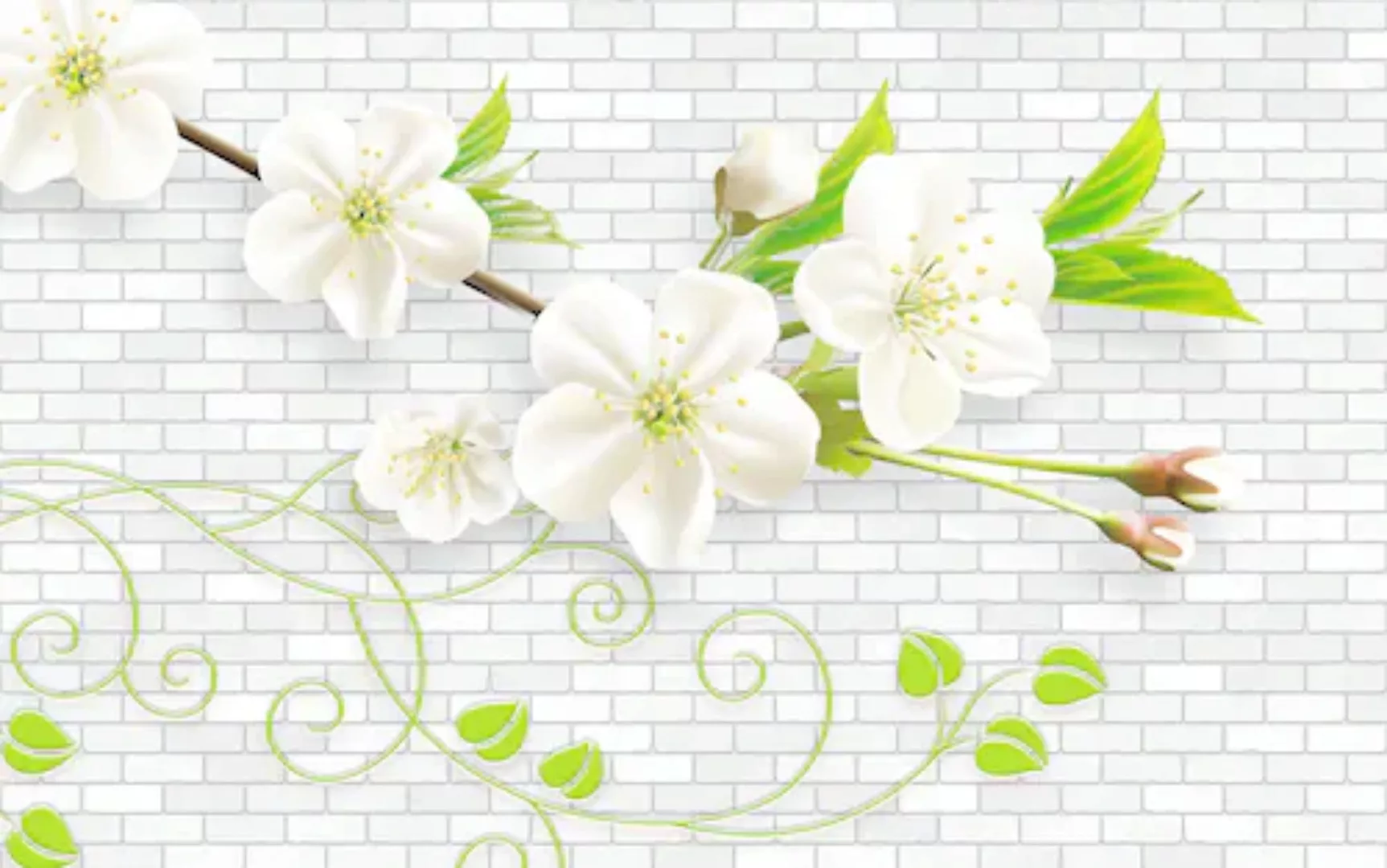 Papermoon Fototapete »Muster Blumen« günstig online kaufen