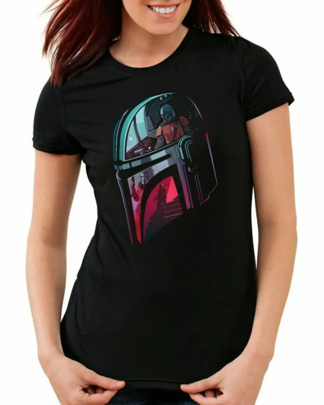 style3 T-Shirt Hunter Reflection yoda star the mandalorian wars günstig online kaufen