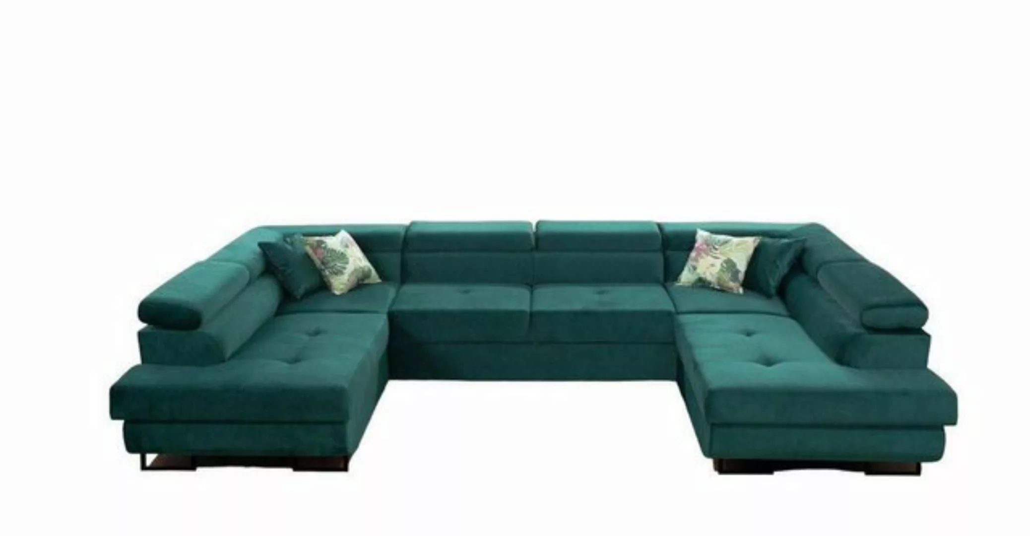 JVmoebel Ecksofa Ecksofa Stoff U-Form Couch Design Polster Stoff Eck Modern günstig online kaufen