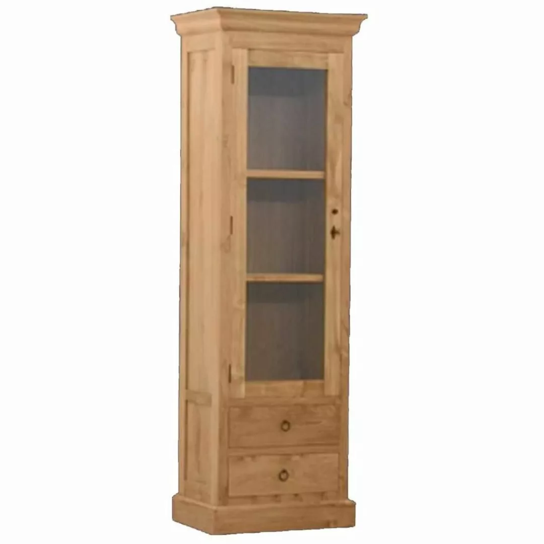 Vitrine Torhamn Landhausstil Teak Massivholz günstig online kaufen