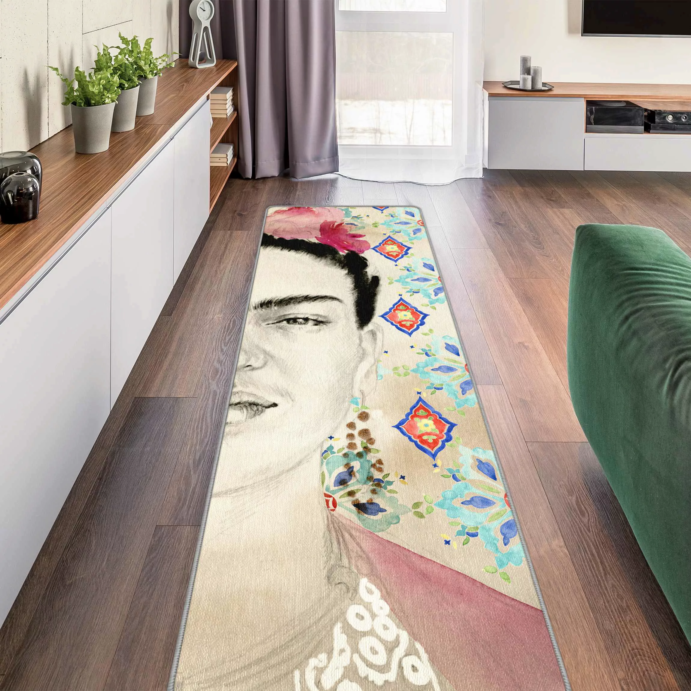 Teppich Frida mit rosa Blüten I günstig online kaufen