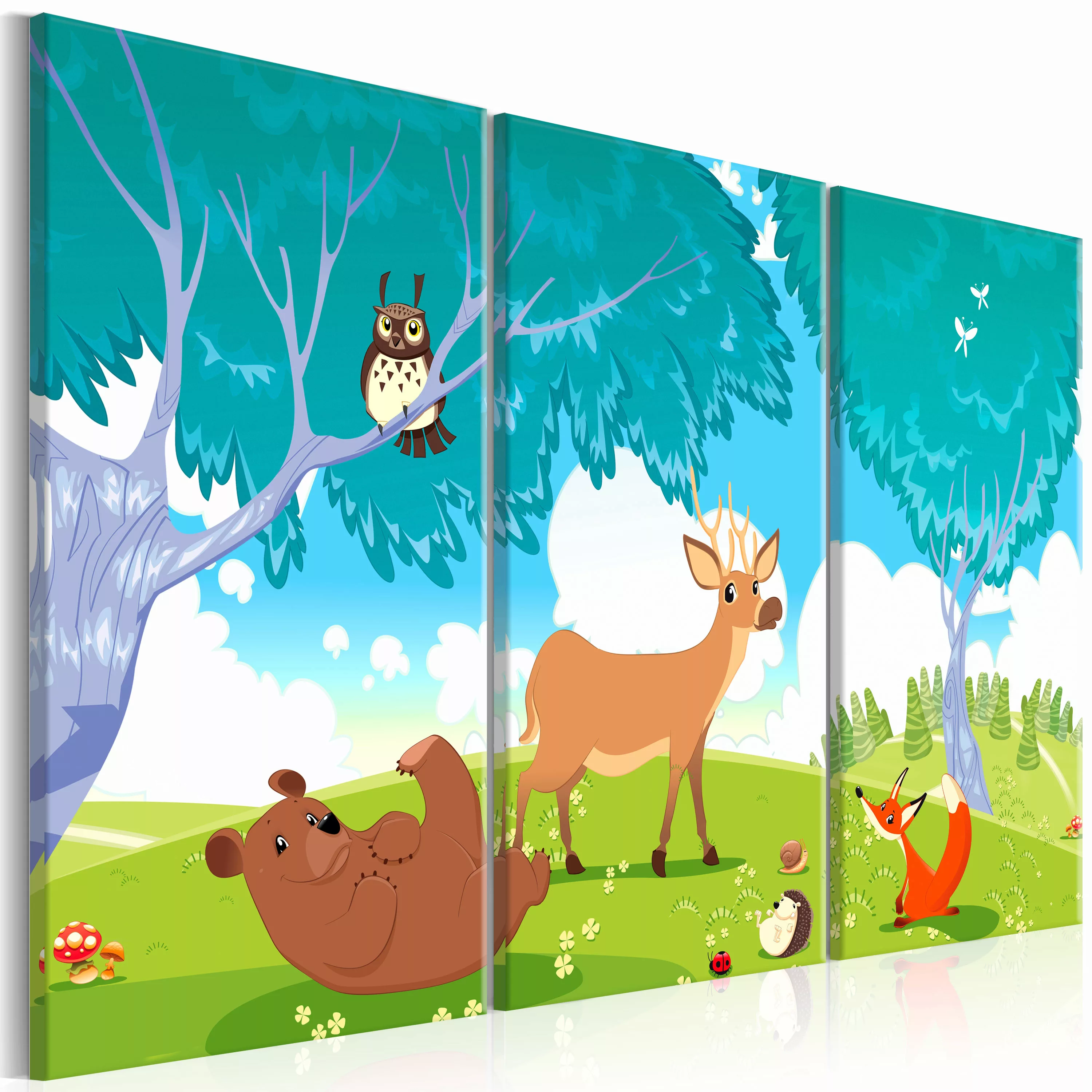 Wandbild - Friendly Animals (3 Parts) günstig online kaufen