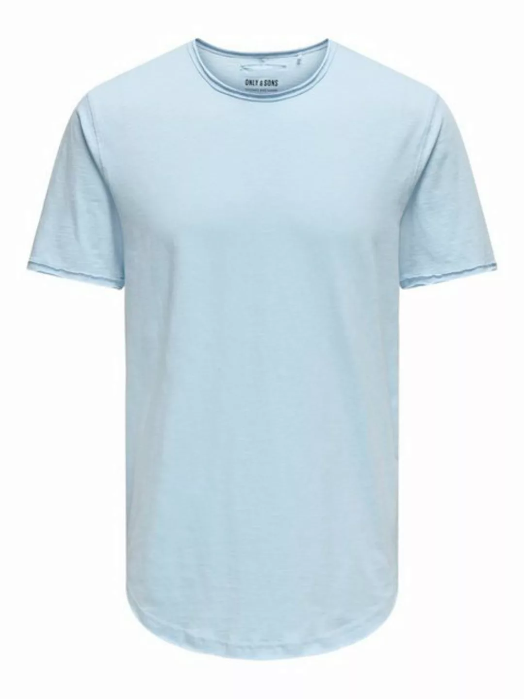 ONLY & SONS T-Shirt Rundhals T-Shirt Long Shirt 4783 in Blau-2 günstig online kaufen