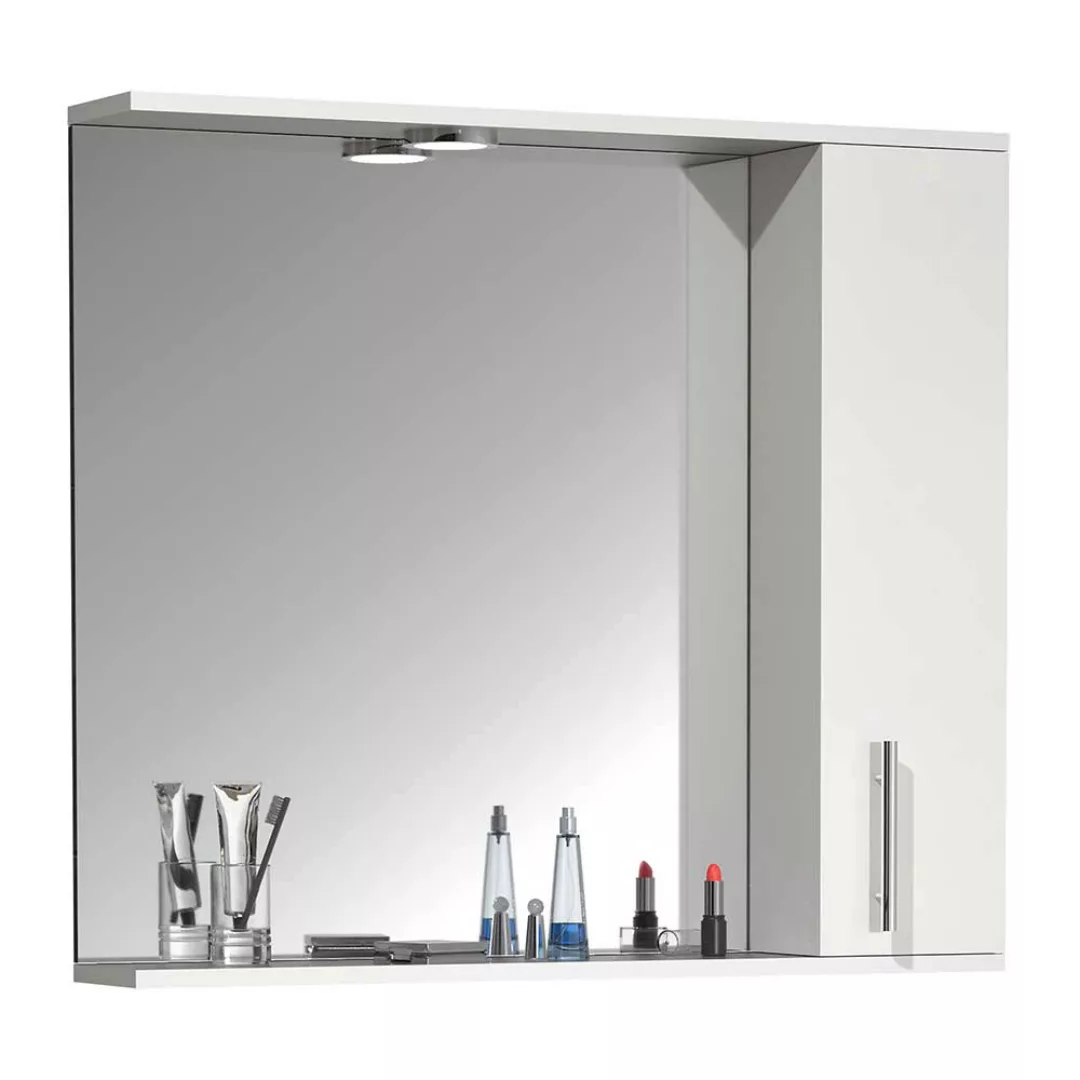 Spiegelschrank inklusive Beleuchtung 50 - 55 - 75 cm Breite lieferbar Weiß günstig online kaufen