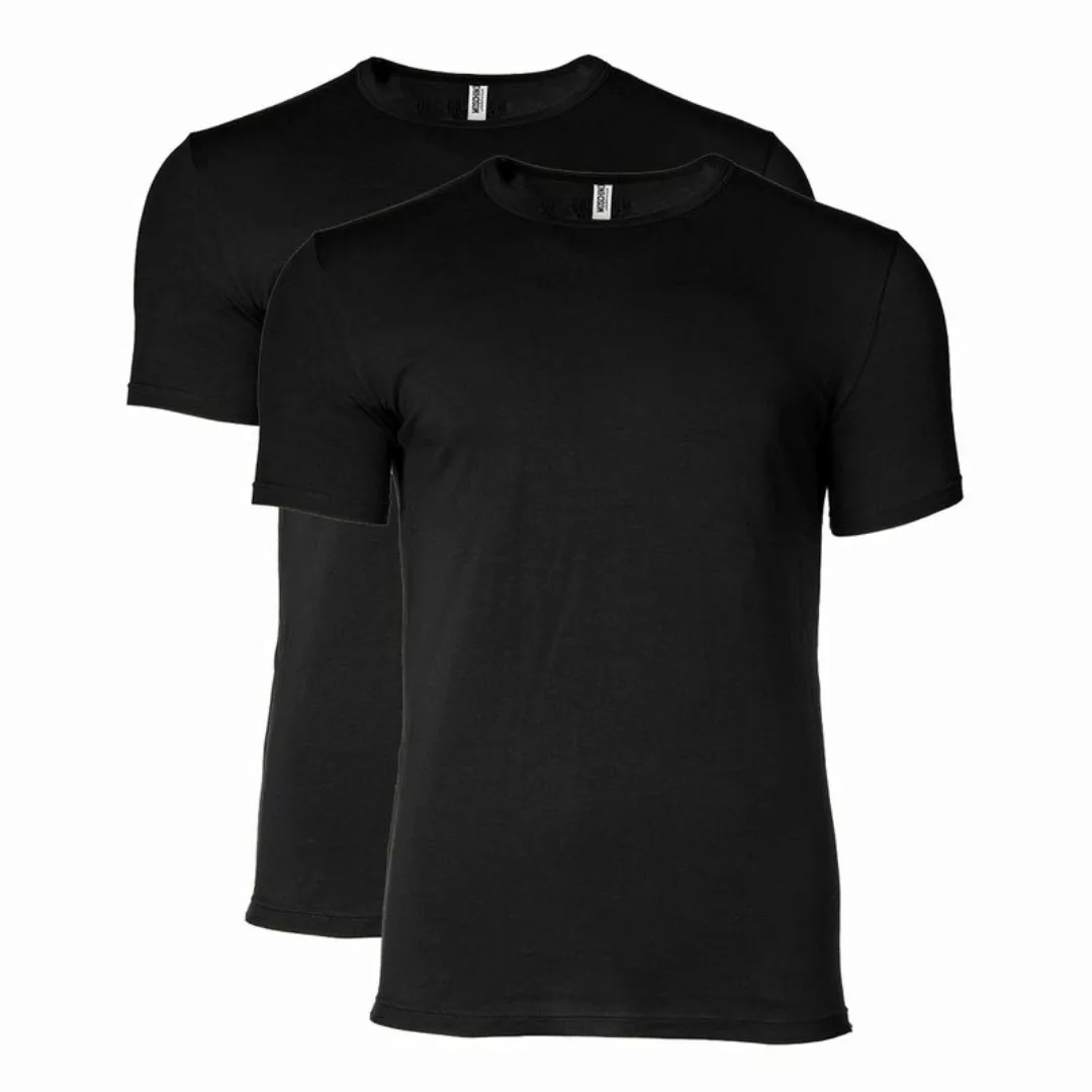 MOSCHINO Herren T-Shirt 2er Pack - Crew Neck, Rundhals, Stretch Cotton Schw günstig online kaufen