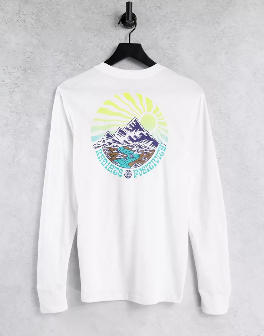 Element – Balmore – Langärmliges Shirt in Weiß, exklusiv bei ASOS günstig online kaufen
