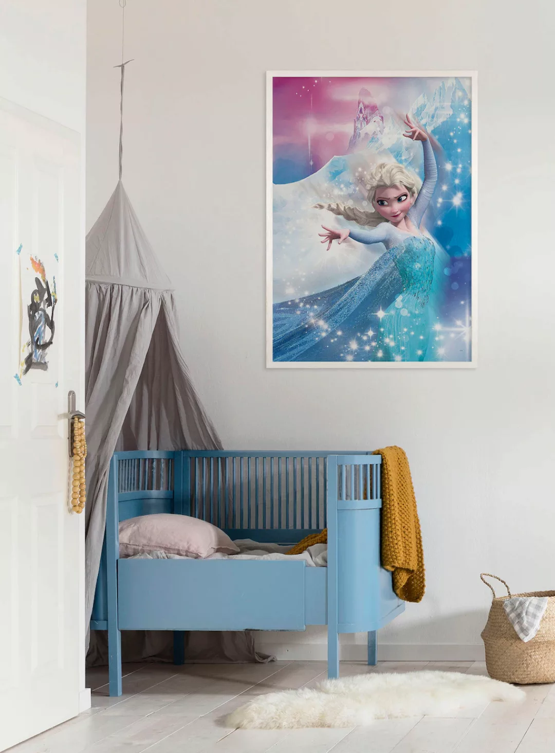 Komar Bild mit Rahmen »Bilderrahmen Holz White mit Wandbild "Frozen 2 Elsa günstig online kaufen