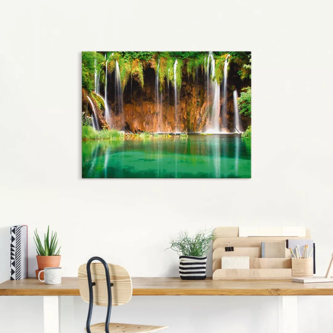 Artland Wandbild »Schöner Wasserfall im Wald«, Gewässer, (1 St.) günstig online kaufen
