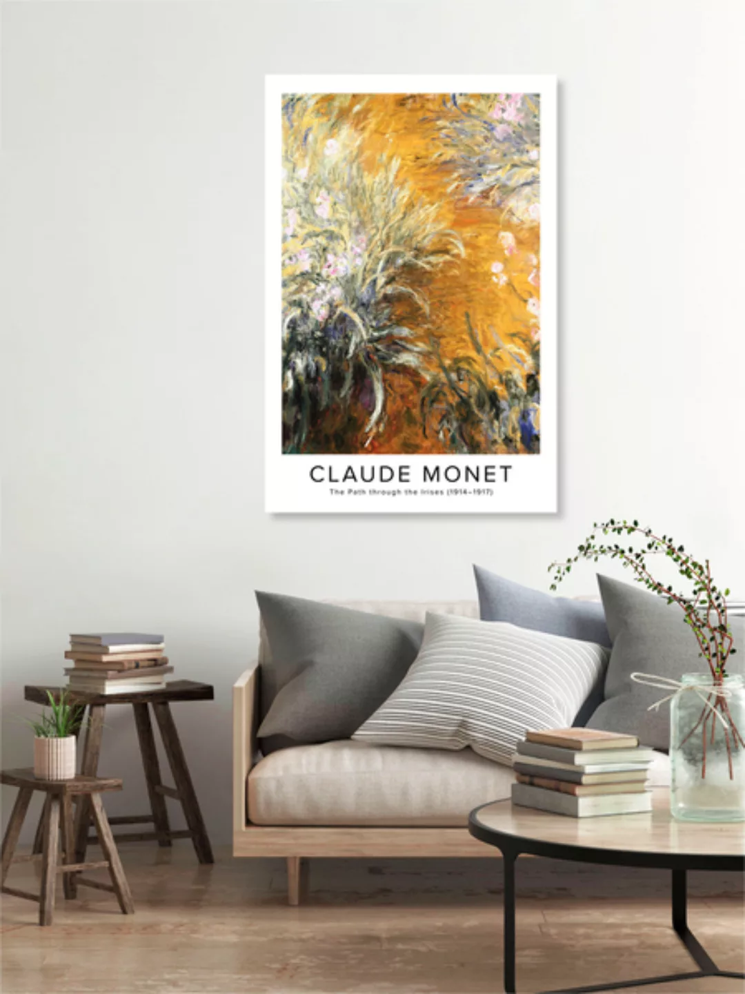 Poster / Leinwandbild - Claude Monet: Der Weg Durch Die Schwertlilien - Aus günstig online kaufen