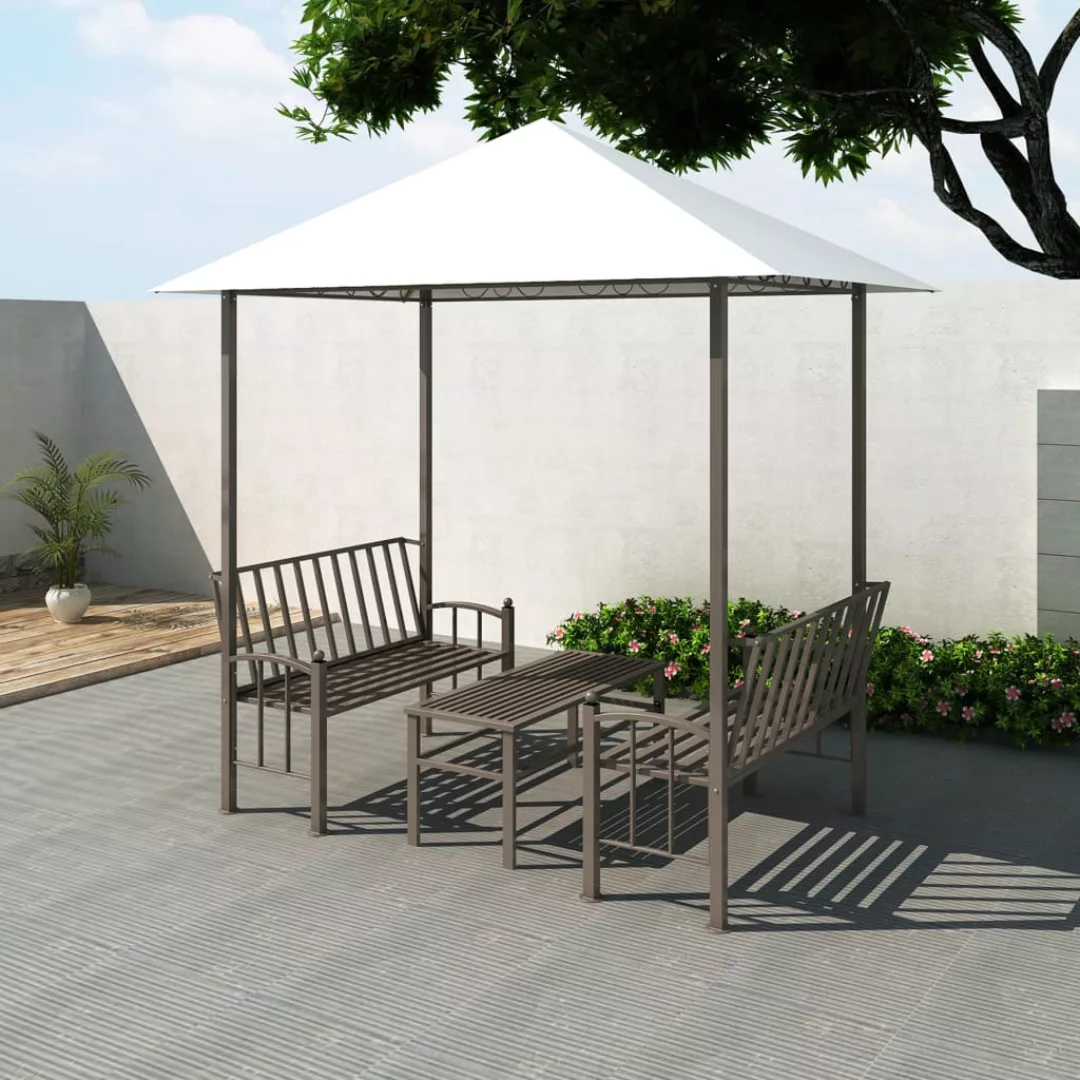 Gartenpavillon Mit Tisch Und Bänken 2,5x1,5x2,4 M günstig online kaufen