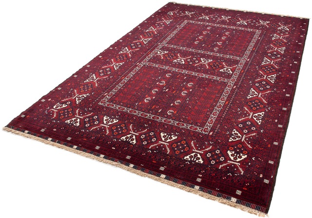 morgenland Orientteppich »Turkaman - 243 x 164 cm - dunkelrot«, rechteckig, günstig online kaufen