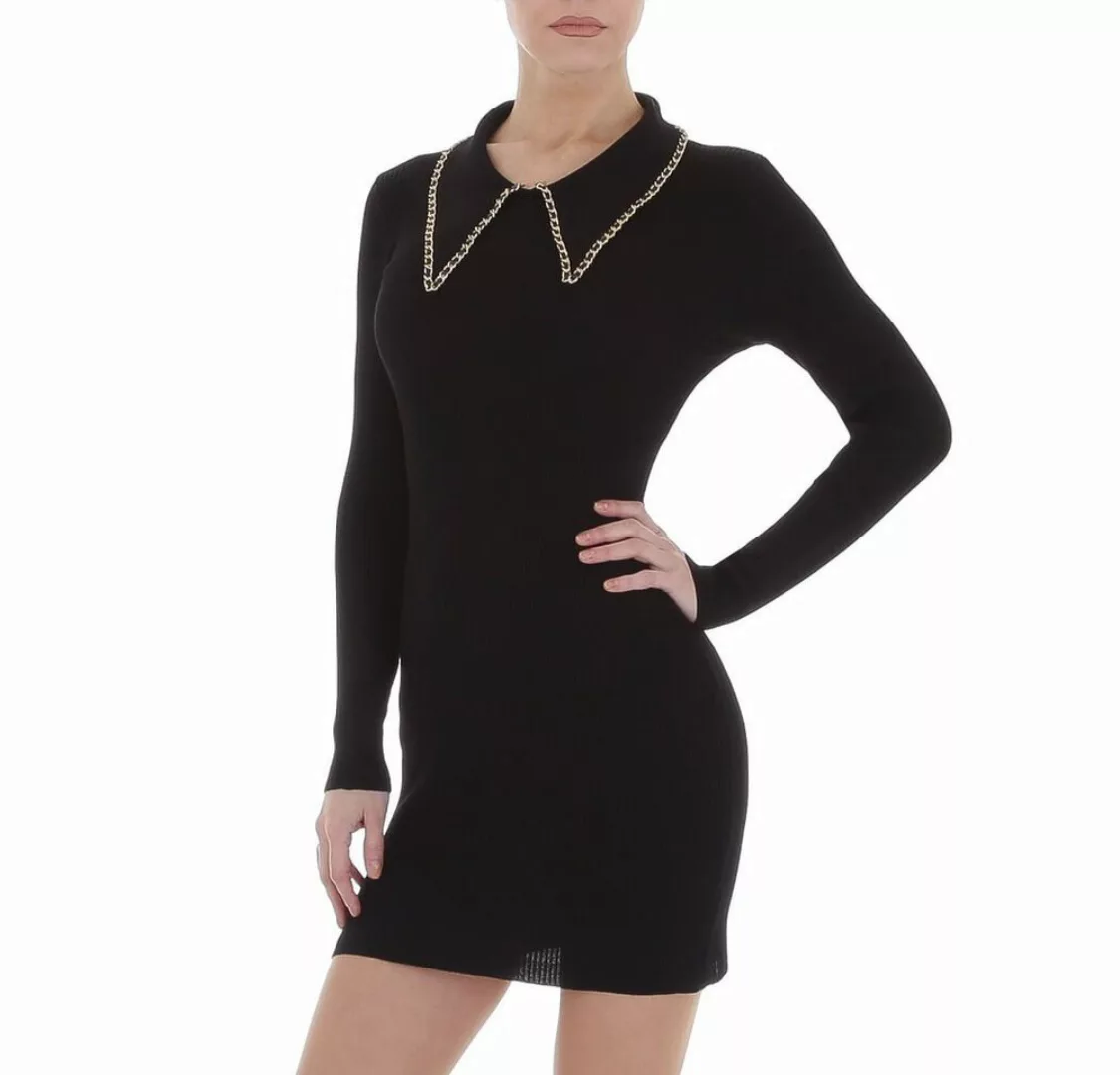 Ital-Design Strickkleid Damen Party & Clubwear Kette Stretch Strickoptik Co günstig online kaufen