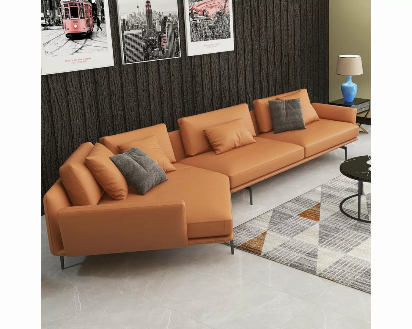 Xlmoebel Ecksofa Neues modernes Design Eckcouch in L-Form aus Stoff für das günstig online kaufen