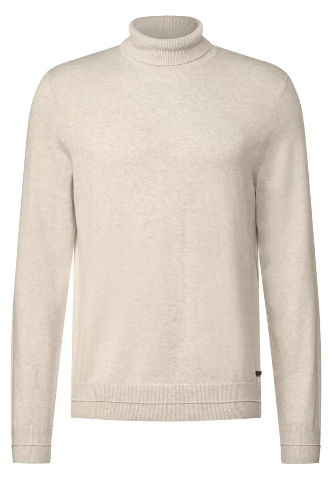 STREET ONE MEN Stehkragenpullover, in Melange Optik günstig online kaufen