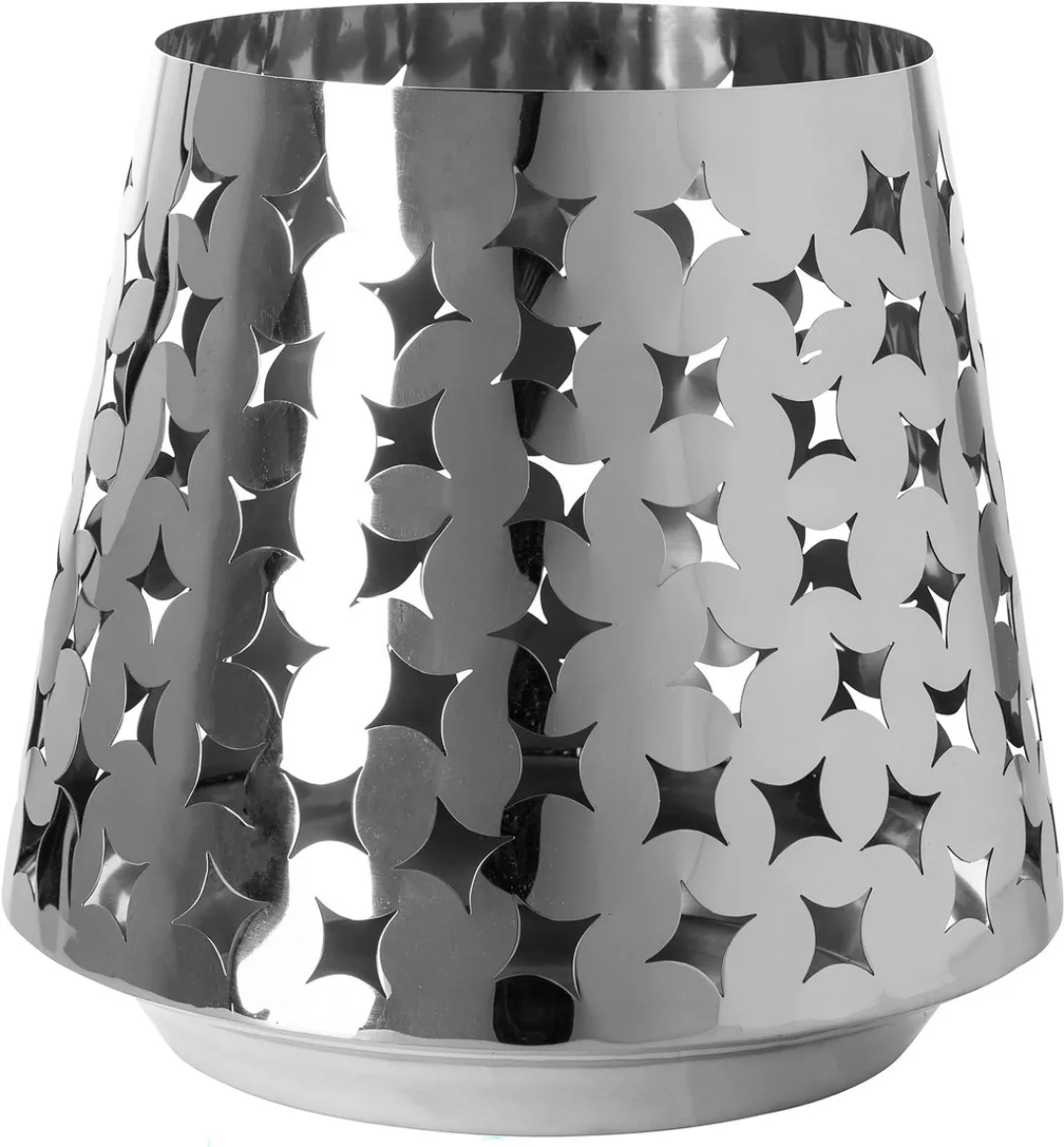 Fink Windlicht »Kerzenhalter LUMA«, (1 St.), aus Edelstahl, mit ausgestanzt günstig online kaufen
