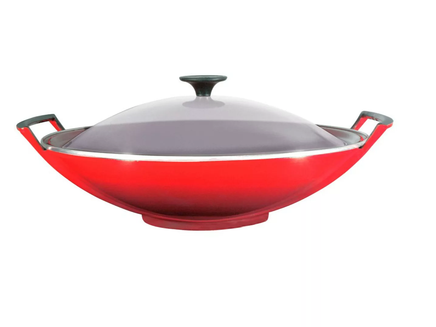 Le Creuset Wok mit Glasdeckel Gusseisen Kirschrot 36cm günstig online kaufen