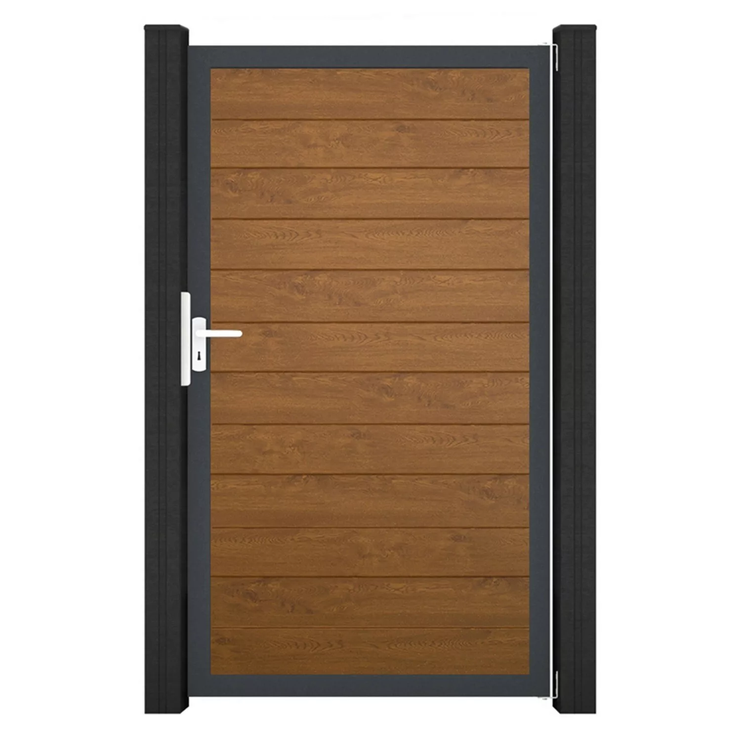 GroJa Tor 1-flg. Basicline Schmal 100 cm x 180 cm Golden Oak Rahmen DB703 günstig online kaufen