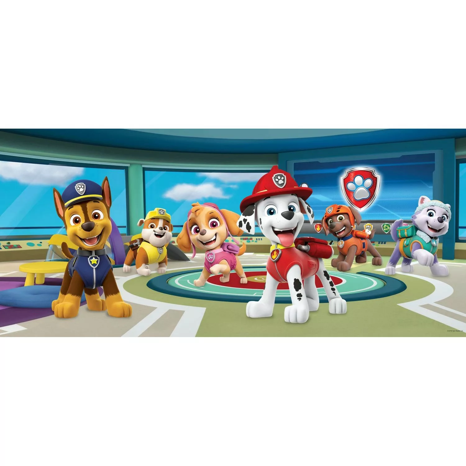 Sanders & Sanders Poster Paw Patrol Blau Grün und Rot 1.7 x 0.75 m 601276 günstig online kaufen