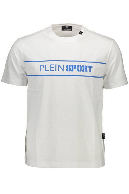 PLEIN SPORT T-Shirt Herren Kurzarm T-Shirt Weiß mit Kontrastdetails günstig online kaufen