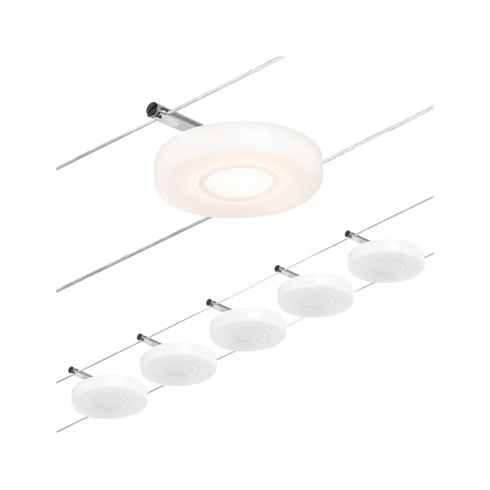 Paulmann "CorDuo LED Seilsystem DiscLED Basisset 5x200lm 5x4,5W 3000K 230/1 günstig online kaufen