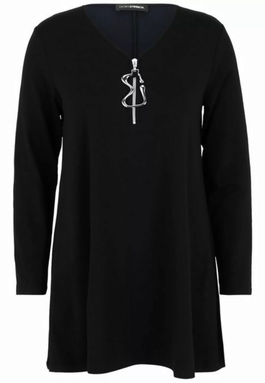 Doris Streich Longbluse Long-Shirt mit dekorativem Reißverschluss mit moder günstig online kaufen