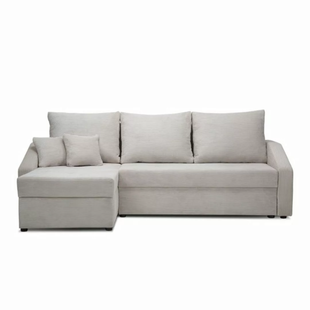 VitaliSpa® Ecksofa Ecksofa, Beige, 224 x 144 cm inkl. Stauraum günstig online kaufen