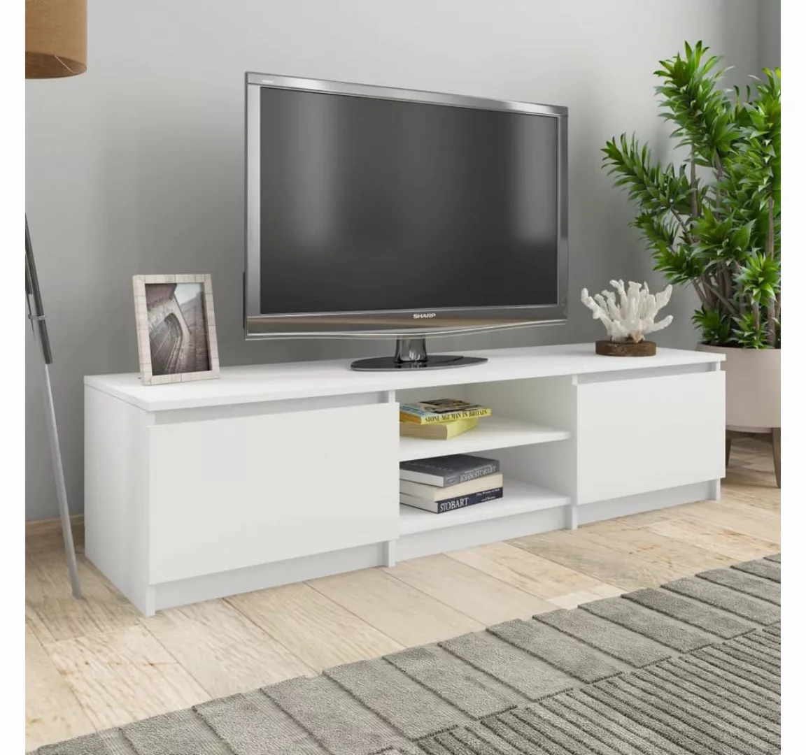 vidaXL TV-Schrank TV-Schrank Weiß 1404035,5 cm Spanplatte Lowboard günstig online kaufen