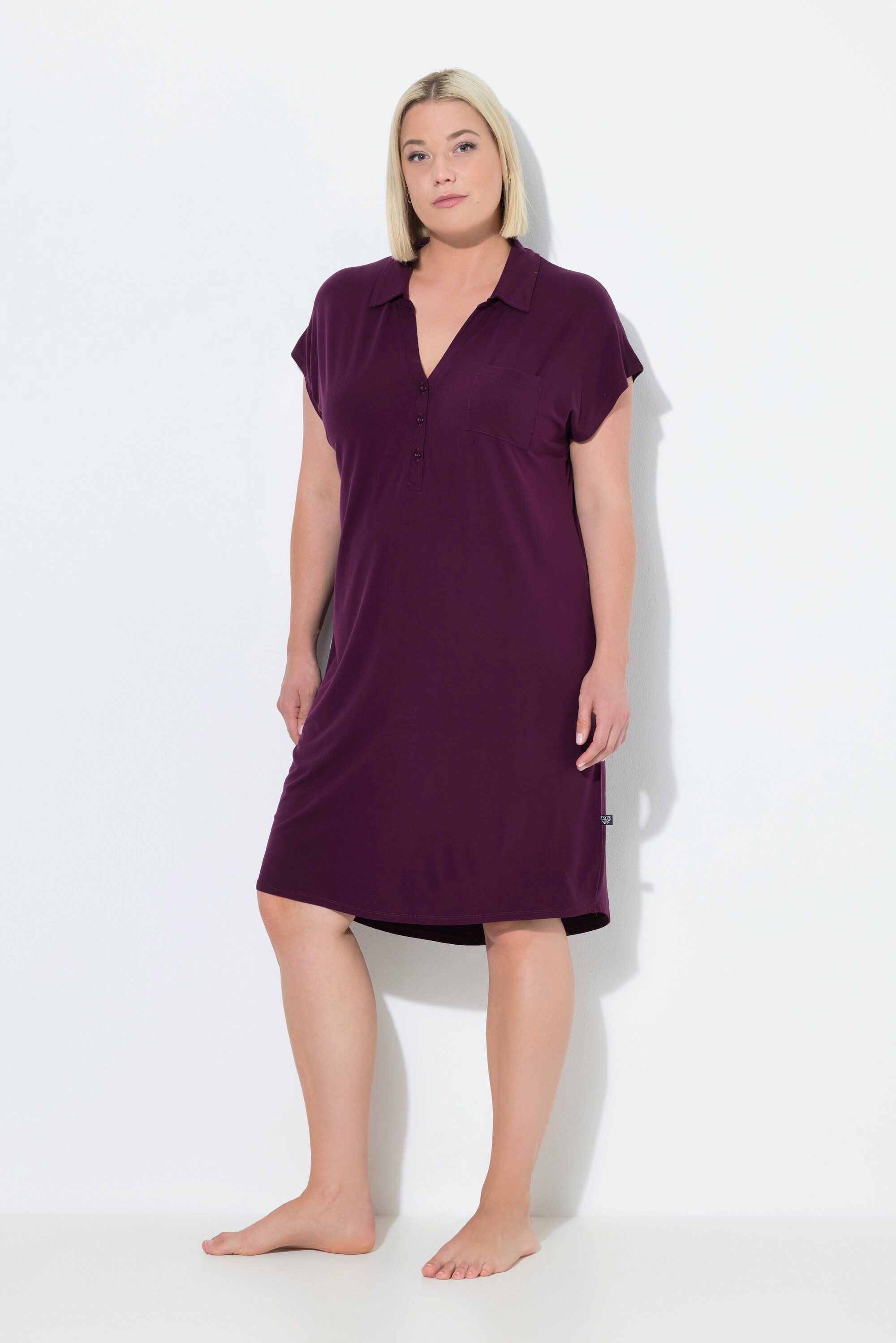 Ulla Popken Nachthemd Nachthemd oversized Hemdkragen günstig online kaufen