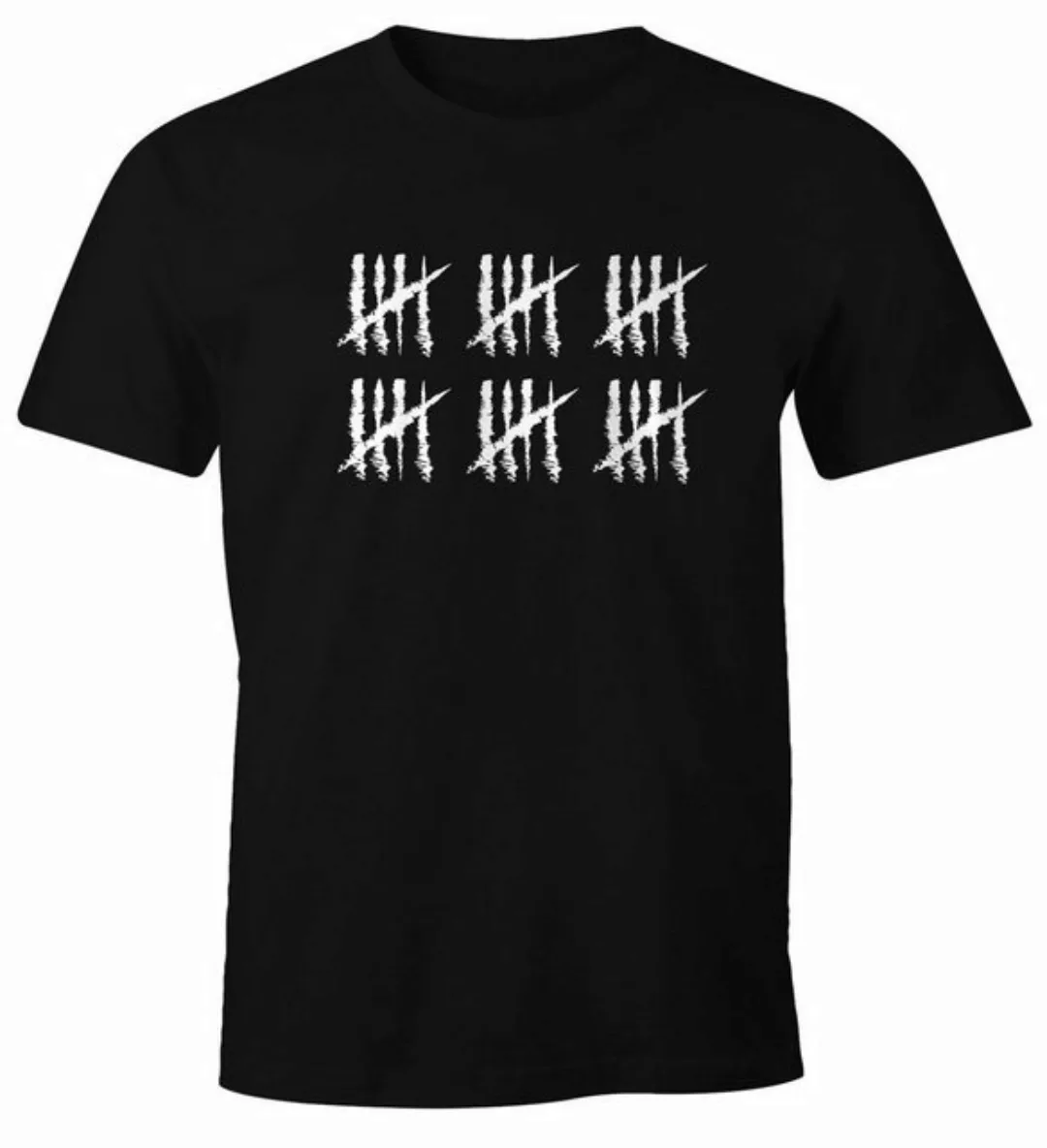 MoonWorks Print-Shirt Herren T-Shirt 30 Geburtstag Strichliste Striche Jubi günstig online kaufen