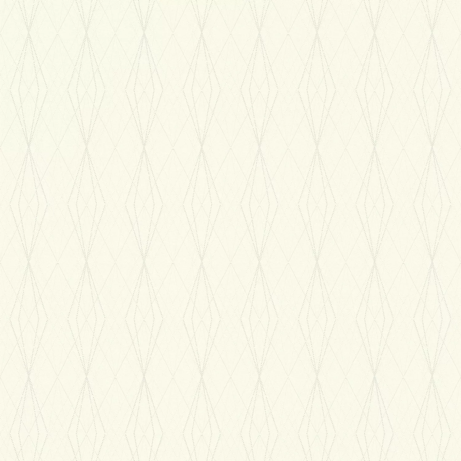 Bricoflor Weiße Vliestapete mit Rautenmuster Creme Tapete mit Rauten für Ba günstig online kaufen