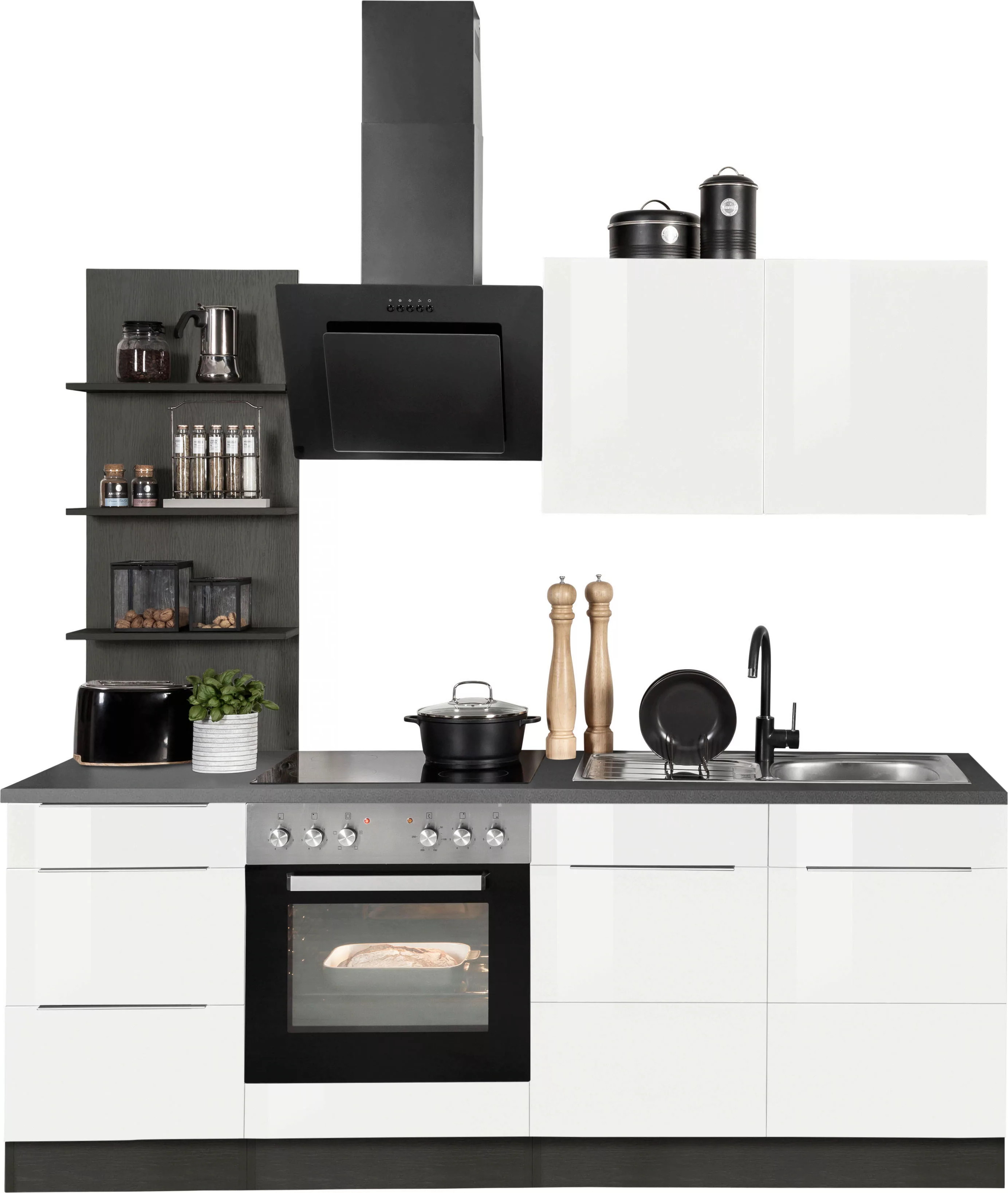 KOCHSTATION Küchenzeile "KS-Brindisi", ohne Geräte, Breite 210 cm günstig online kaufen