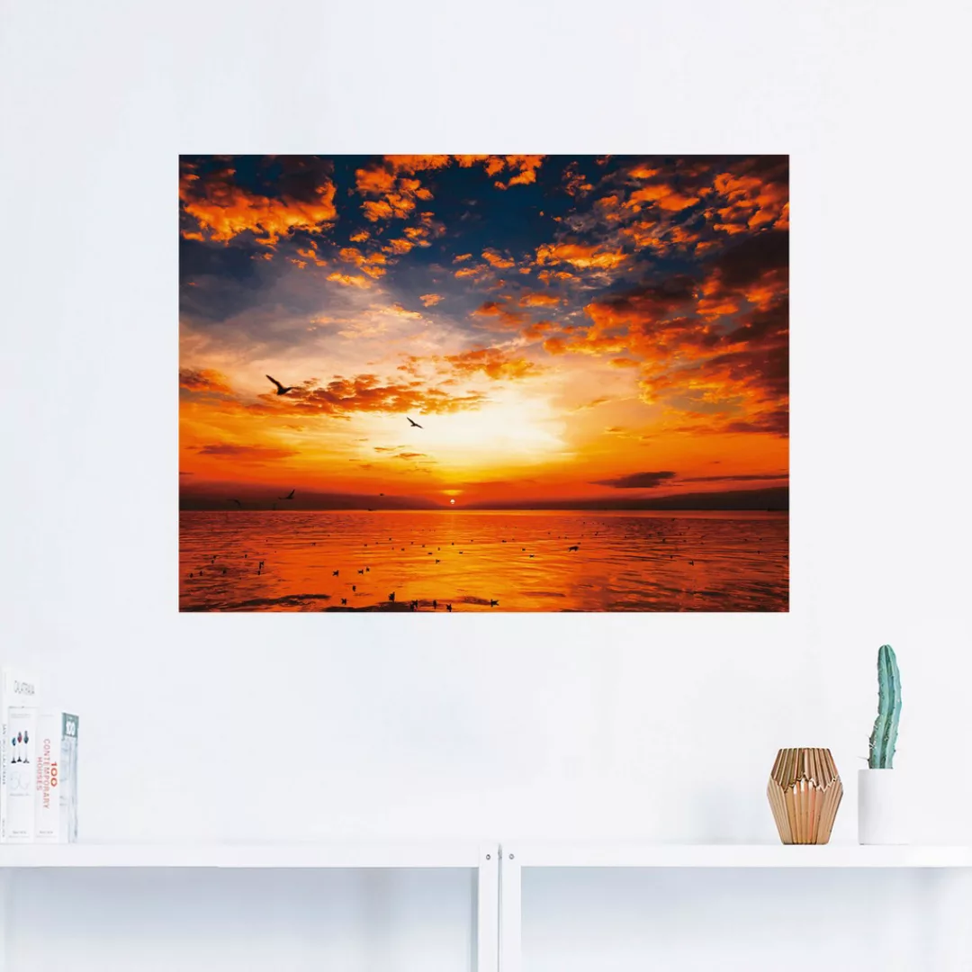 Artland Wandbild "Sonnenuntergang am Strand", Sonnenaufgang & -untergang, ( günstig online kaufen